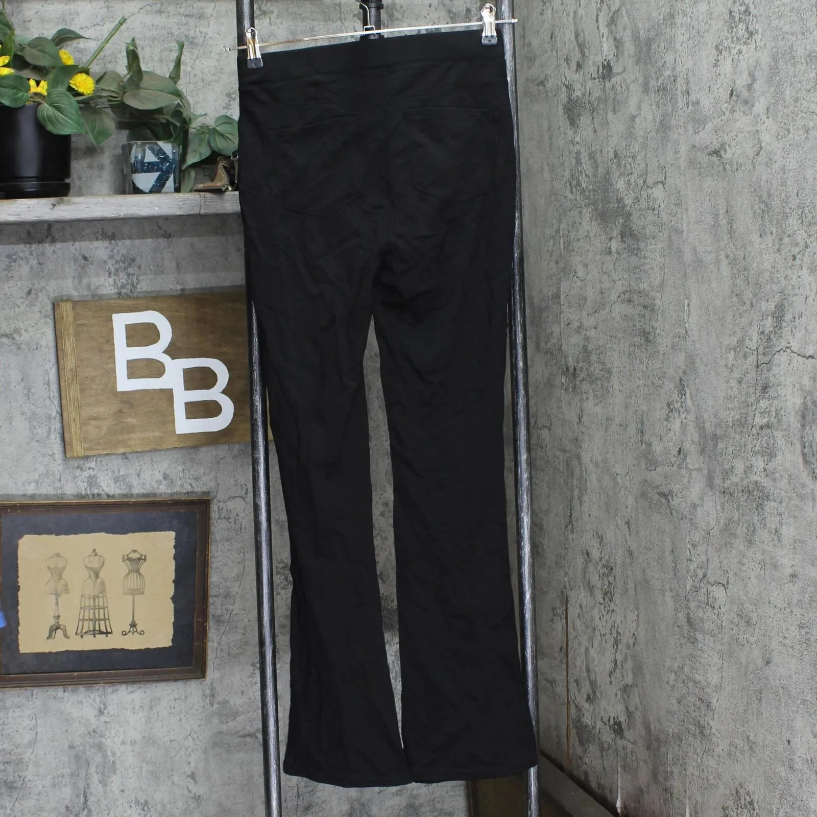 DG2 Womens Pull-On Stretch Ponte Boot-Cut Pant. 708528 708528 Black XS