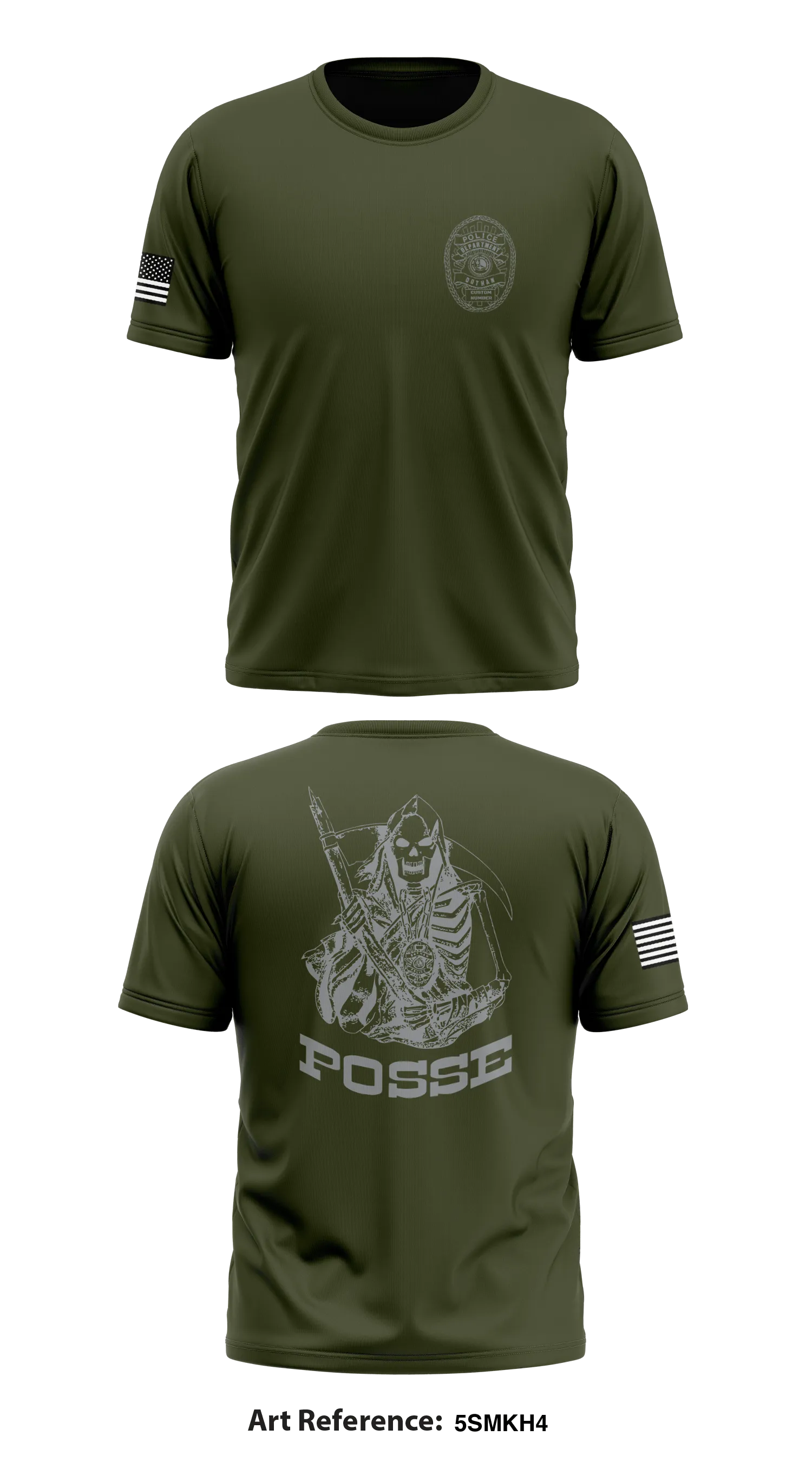 Dothan Narcotics Division  Store 1 Core Men's SS Performance Tee - 5SmKh4 - -Custom Number-