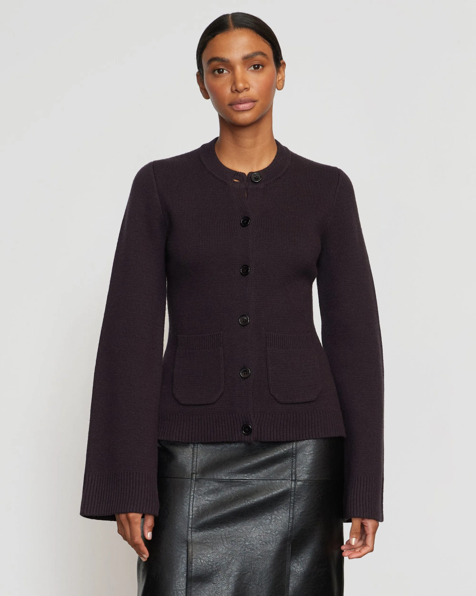 Eames Organic Cotton-Wool Button Cardigan