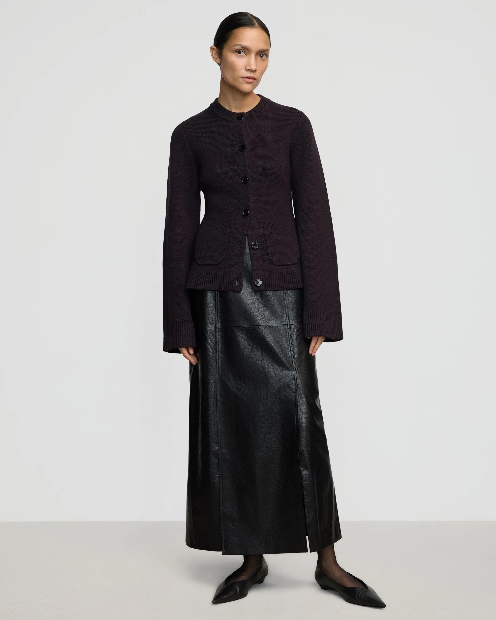 Eames Organic Cotton-Wool Button Cardigan