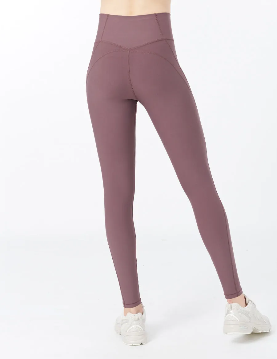 easyoga LESPIRO Butterfly Core Leggings - C07 Cocoa