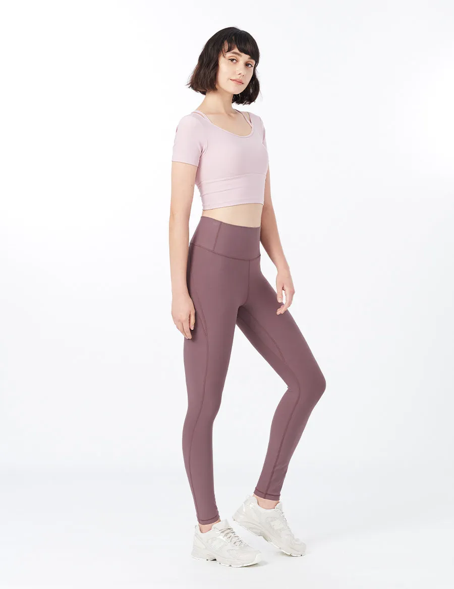easyoga LESPIRO Butterfly Core Leggings - C07 Cocoa