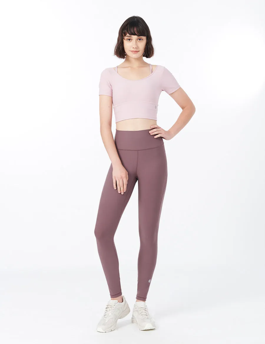 easyoga LESPIRO Butterfly Core Leggings - C07 Cocoa