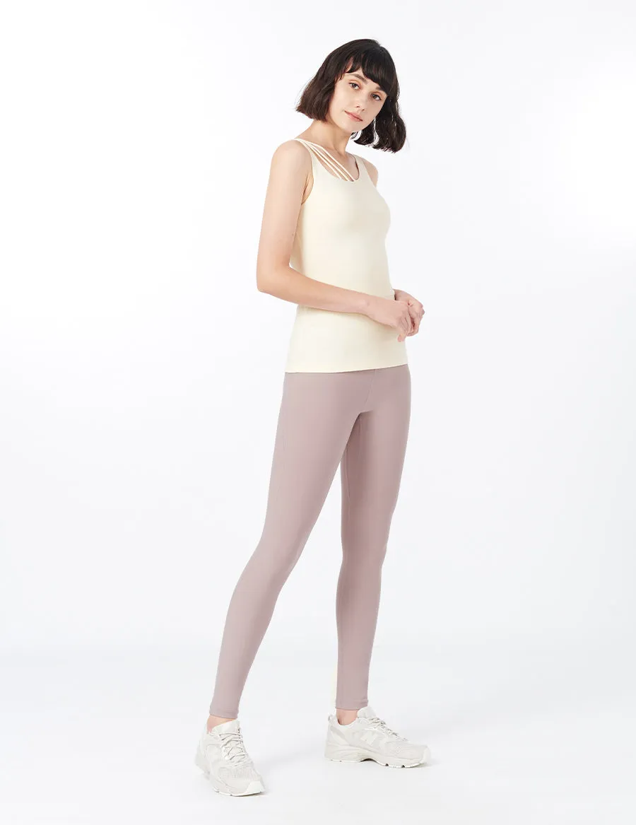 easyoga LESPIRO Butterfly Core Leggings - C9 Light Brown