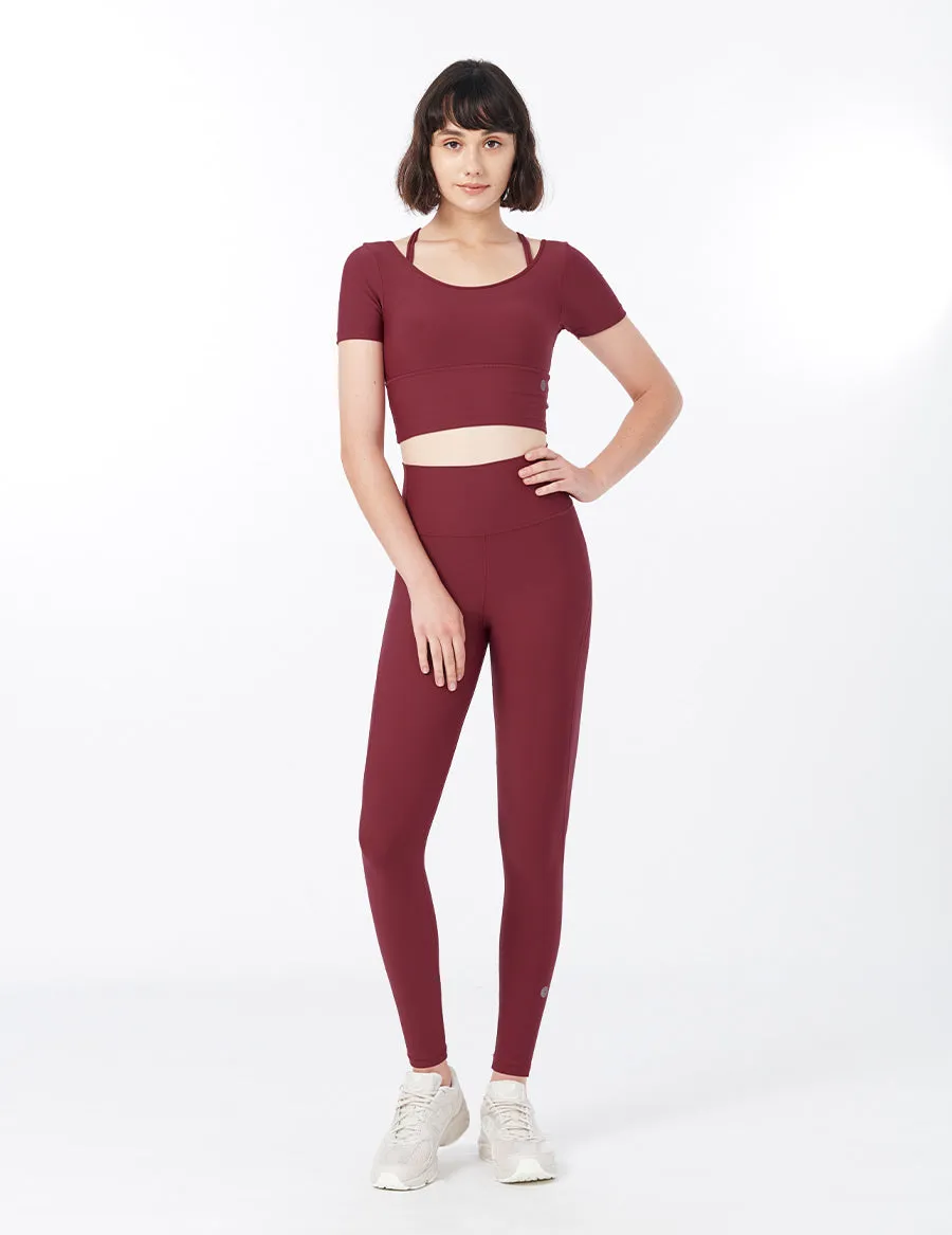 easyoga LESPIRO Butterfly Core Leggings - R5 Wine Red