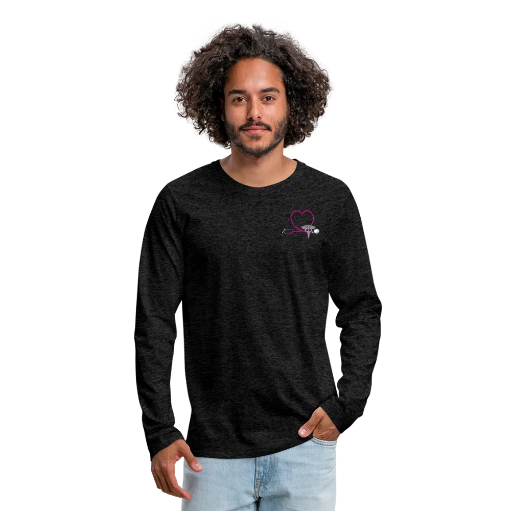 Emergency Nurse Stethoscope Front No Name Men's Premium Long Sleeve T-Shirt