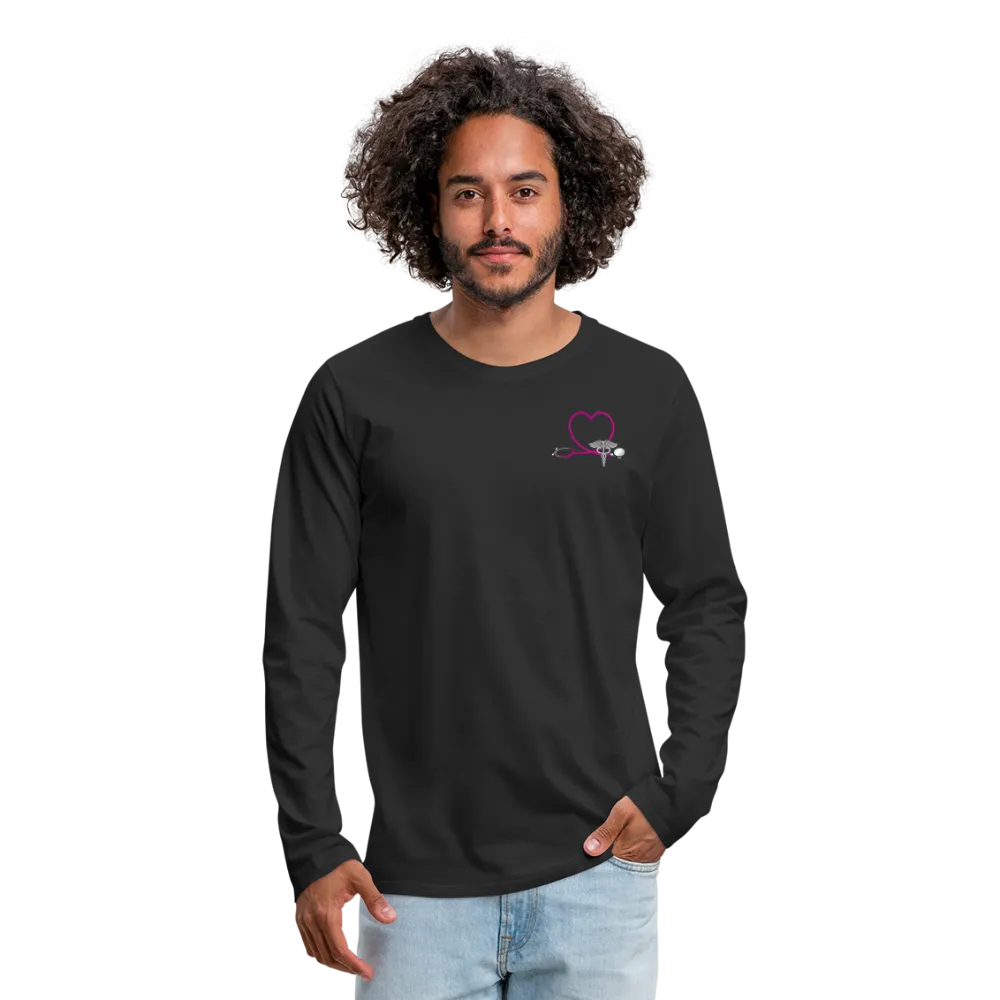 Emergency Nurse Stethoscope Front No Name Men's Premium Long Sleeve T-Shirt