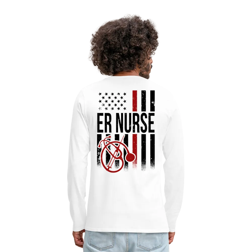 ER Nurse Flag Men's Premium Long Sleeve T-Shirt (CK6101)