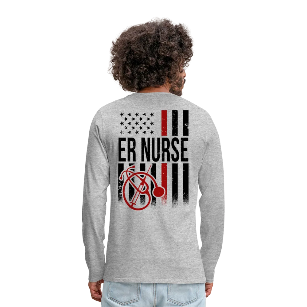 ER Nurse Flag Men's Premium Long Sleeve T-Shirt (CK6101)