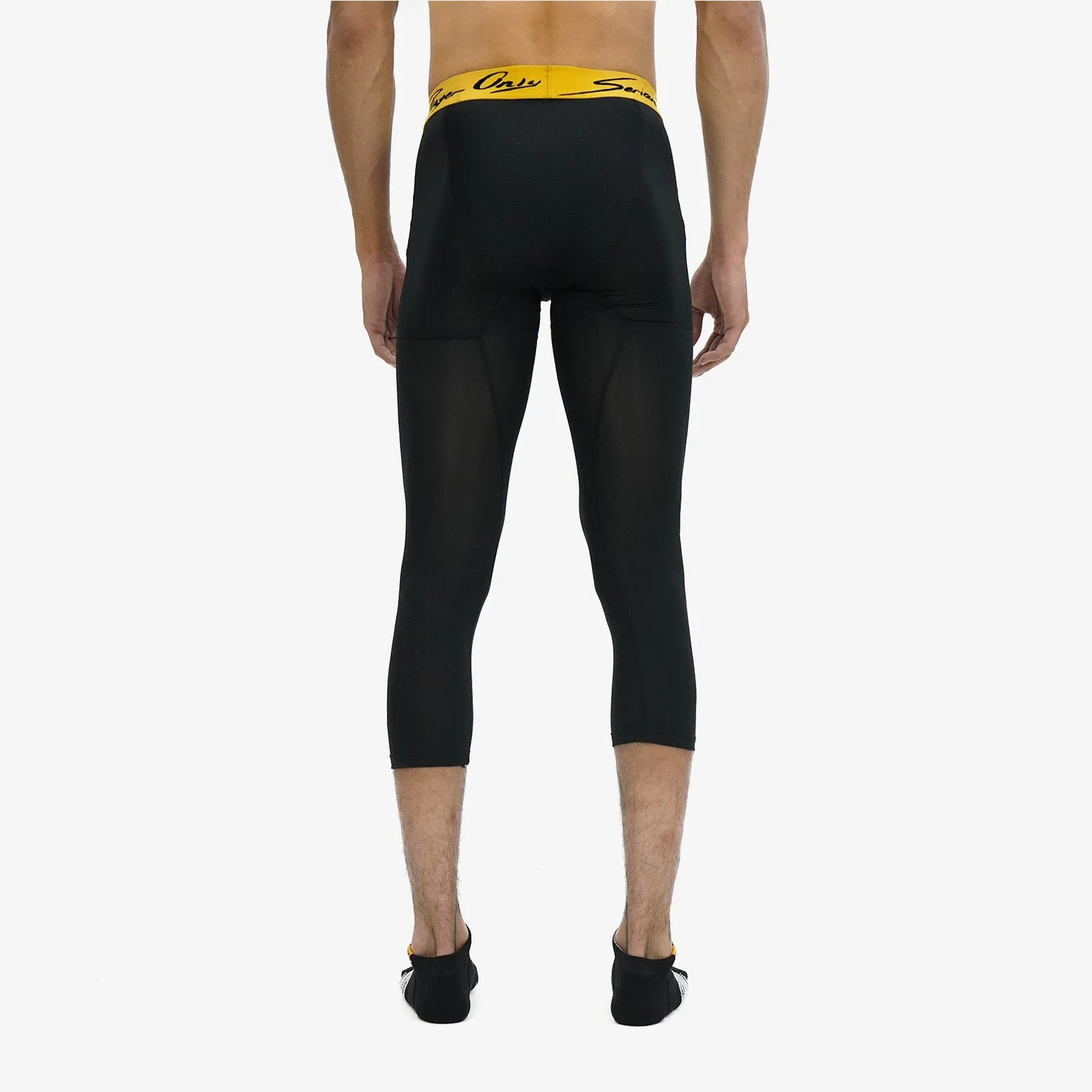 Essential Cropped Compression Leggings - Black