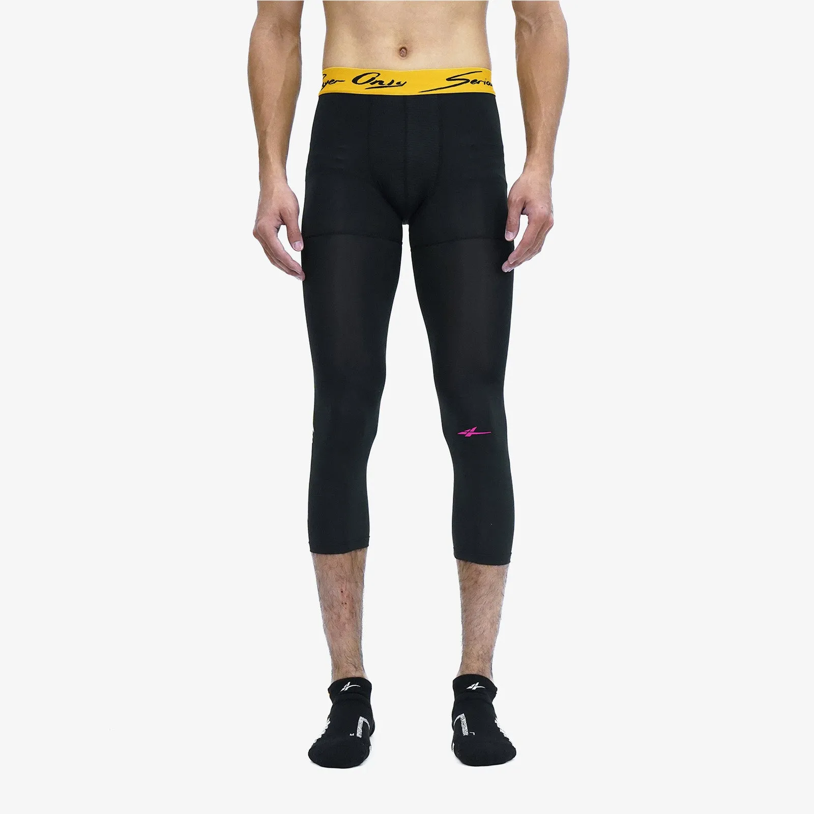 Essential Cropped Compression Leggings - Black