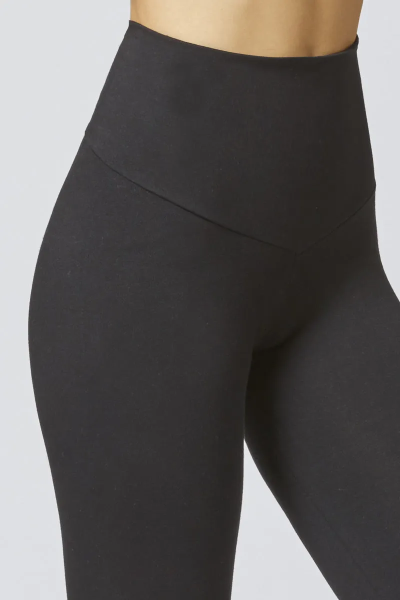 Extra Strong Compression Tummy Control Leggings with Egyptian Cotton Black