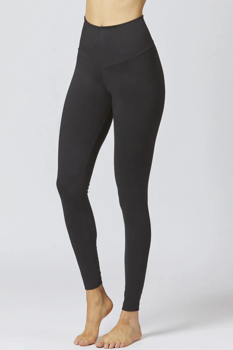 Extra Strong Compression Tummy Control Leggings with Egyptian Cotton Black