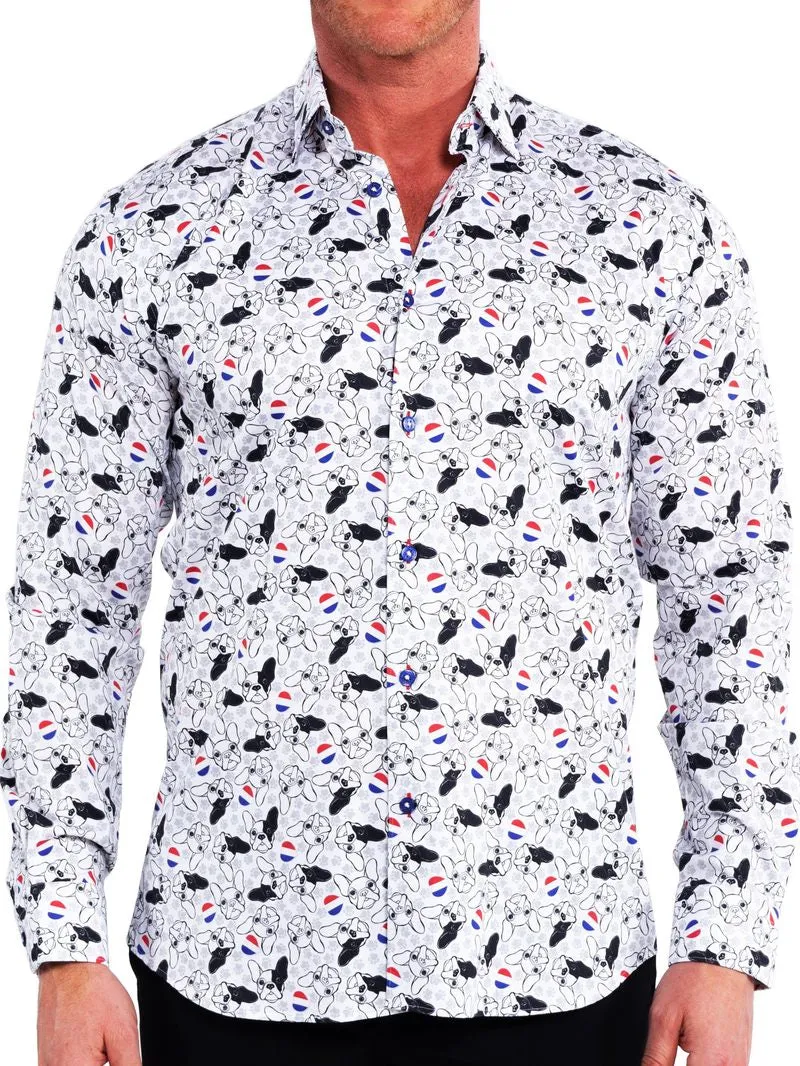 Fibonacci Frenchie Dog White