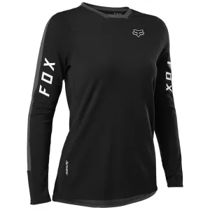 FOX WOMENS DEFEND PRO LS JERSEY [BLACK]