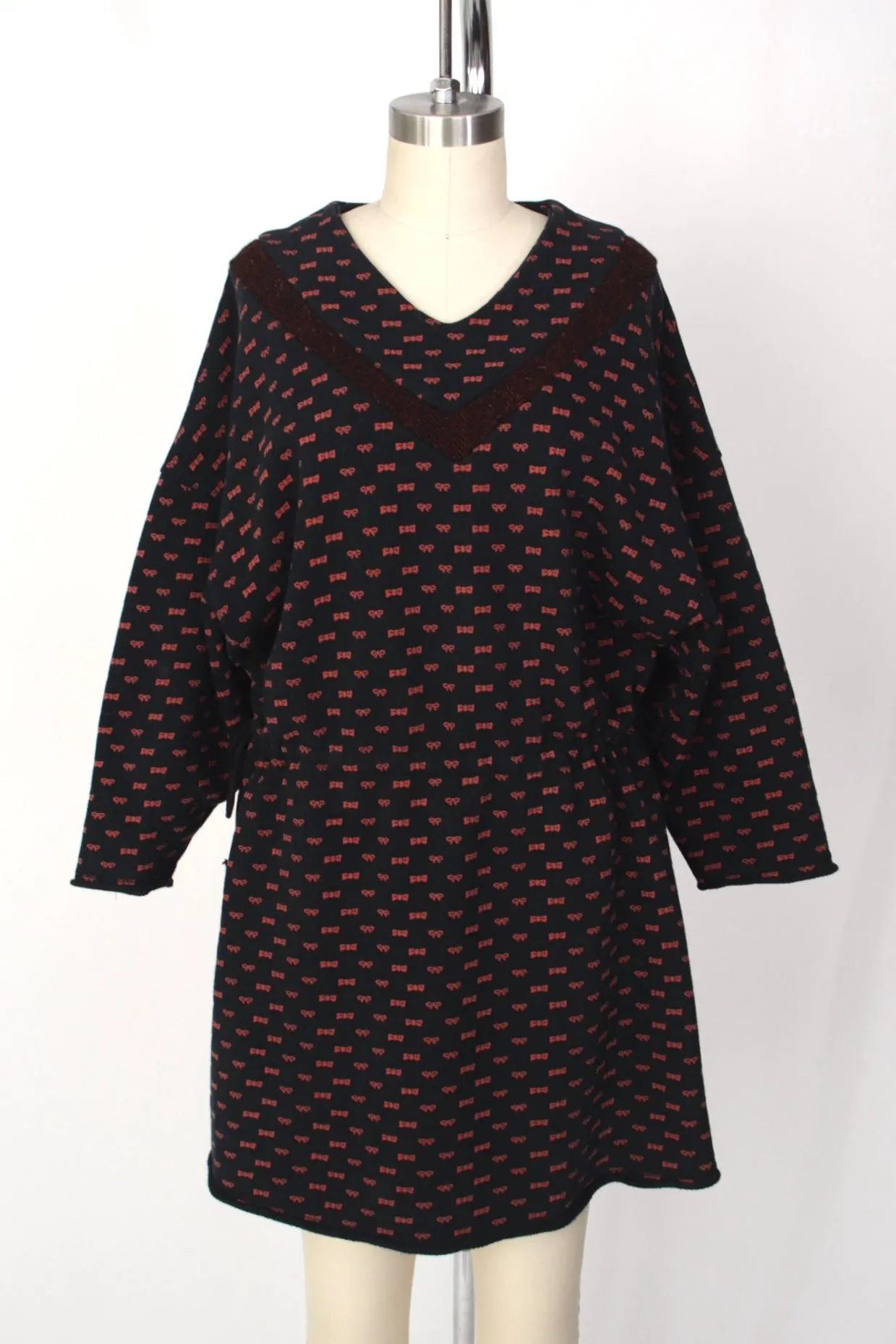 F/W 2003 Undercover Bow Print Sweatshirt Dress