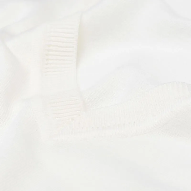 GANT Women's Nature White Merino V-Neck Sweater 482605 Size S $215 NWT