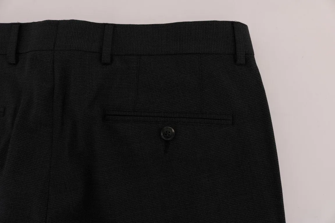 Gray Wool Stretch Pants