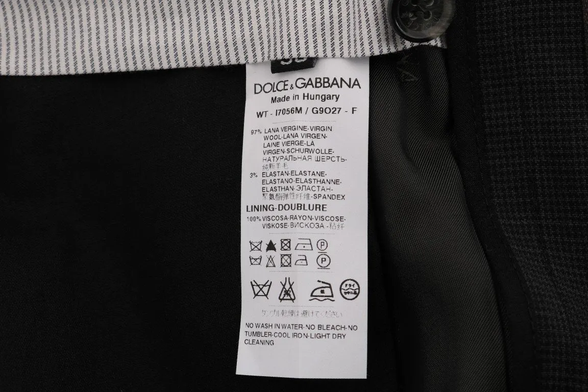 Gray Wool Stretch Pants