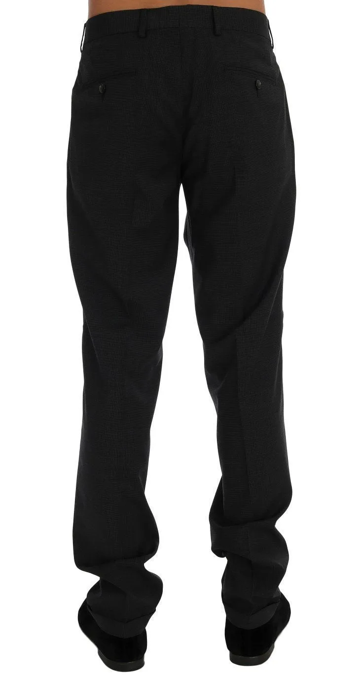 Gray Wool Stretch Pants