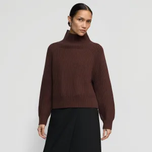 Hadeel Organic Cotton-Wool Mock-Neck Sweater