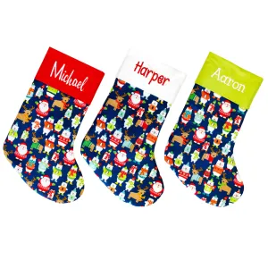 Handmade Kids Stockings Personalized, Kids Stockings Christmas, Personalized Christmas Stockings for Kids, 1st Christmas