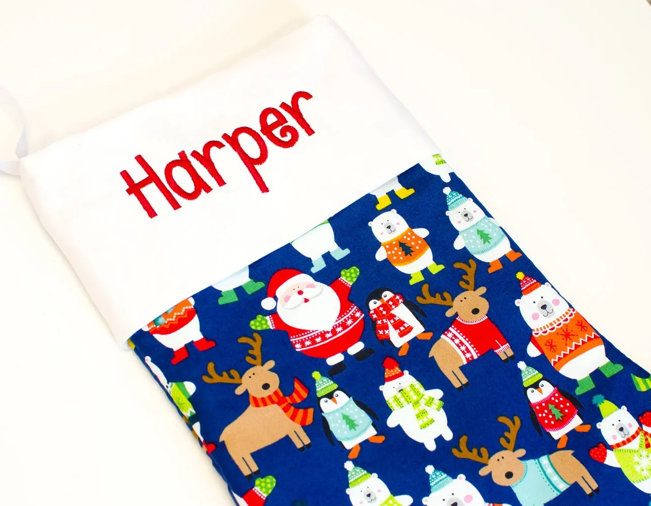 Handmade Kids Stockings Personalized, Kids Stockings Christmas, Personalized Christmas Stockings for Kids, 1st Christmas