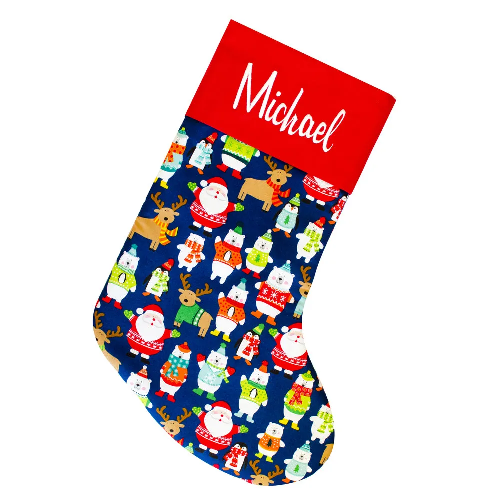 Handmade Kids Stockings Personalized, Kids Stockings Christmas, Personalized Christmas Stockings for Kids, 1st Christmas