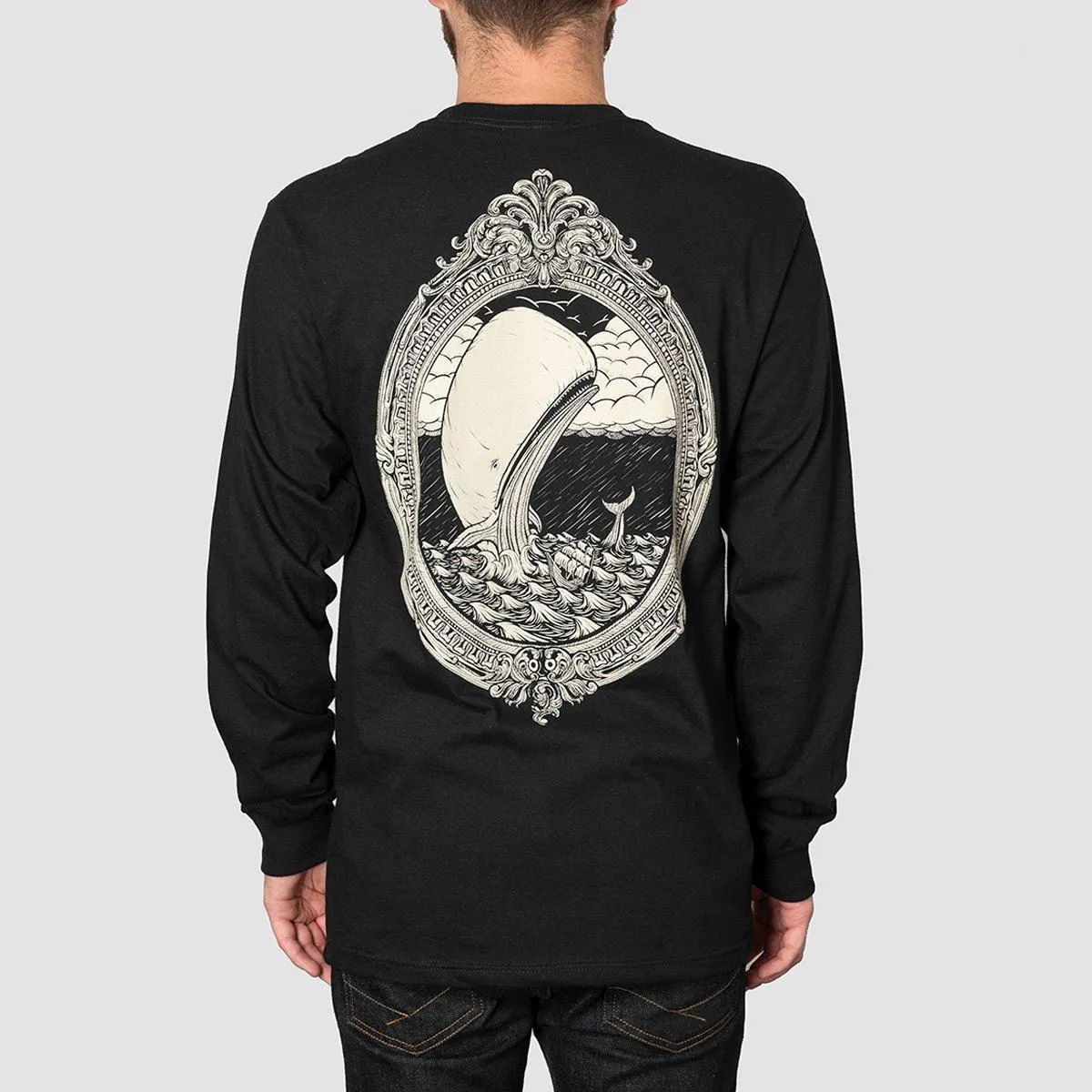 Heathen White Whale Longsleeve T-Shirt Black