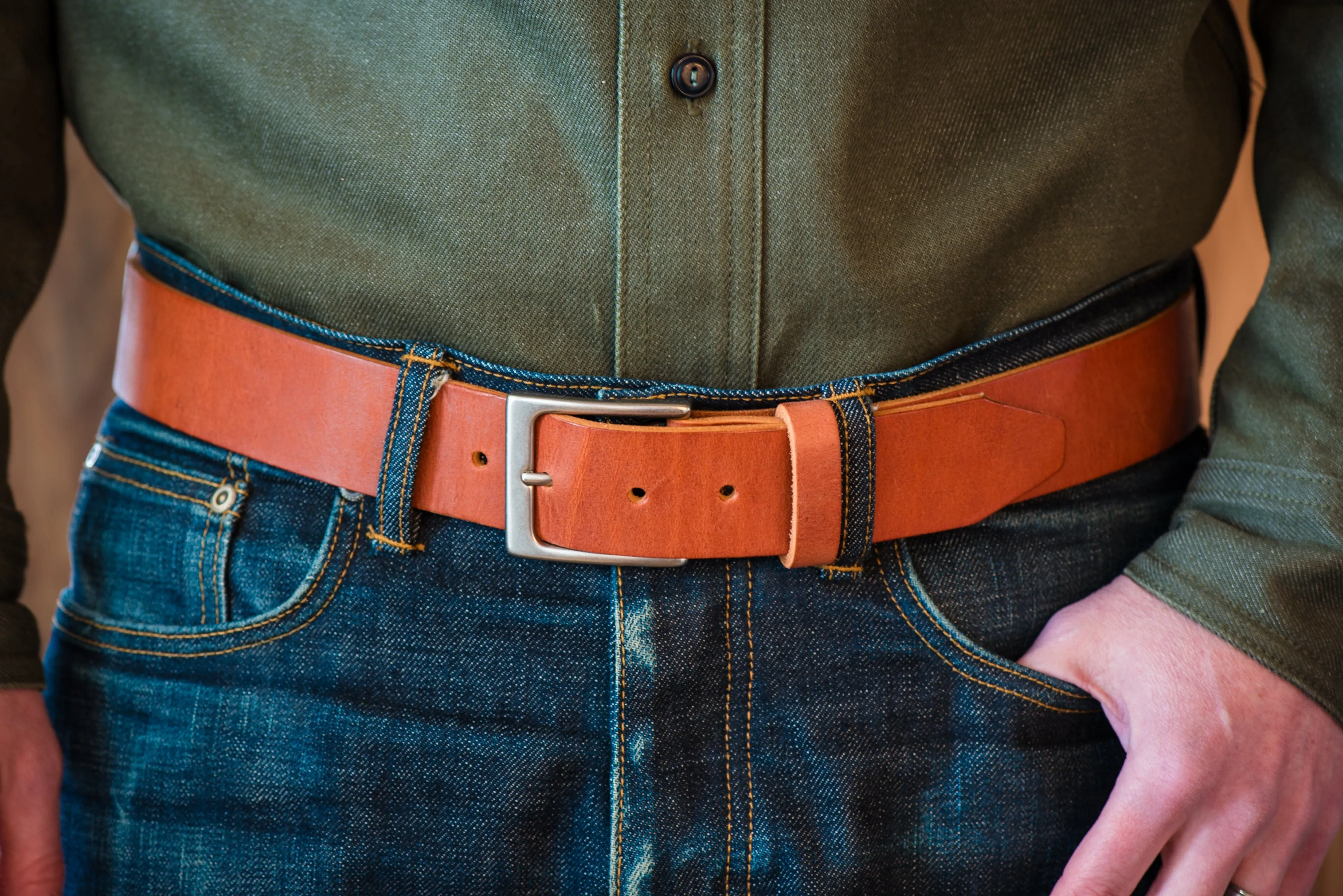 Horween Leather Belt – Handmade in USA – Tan