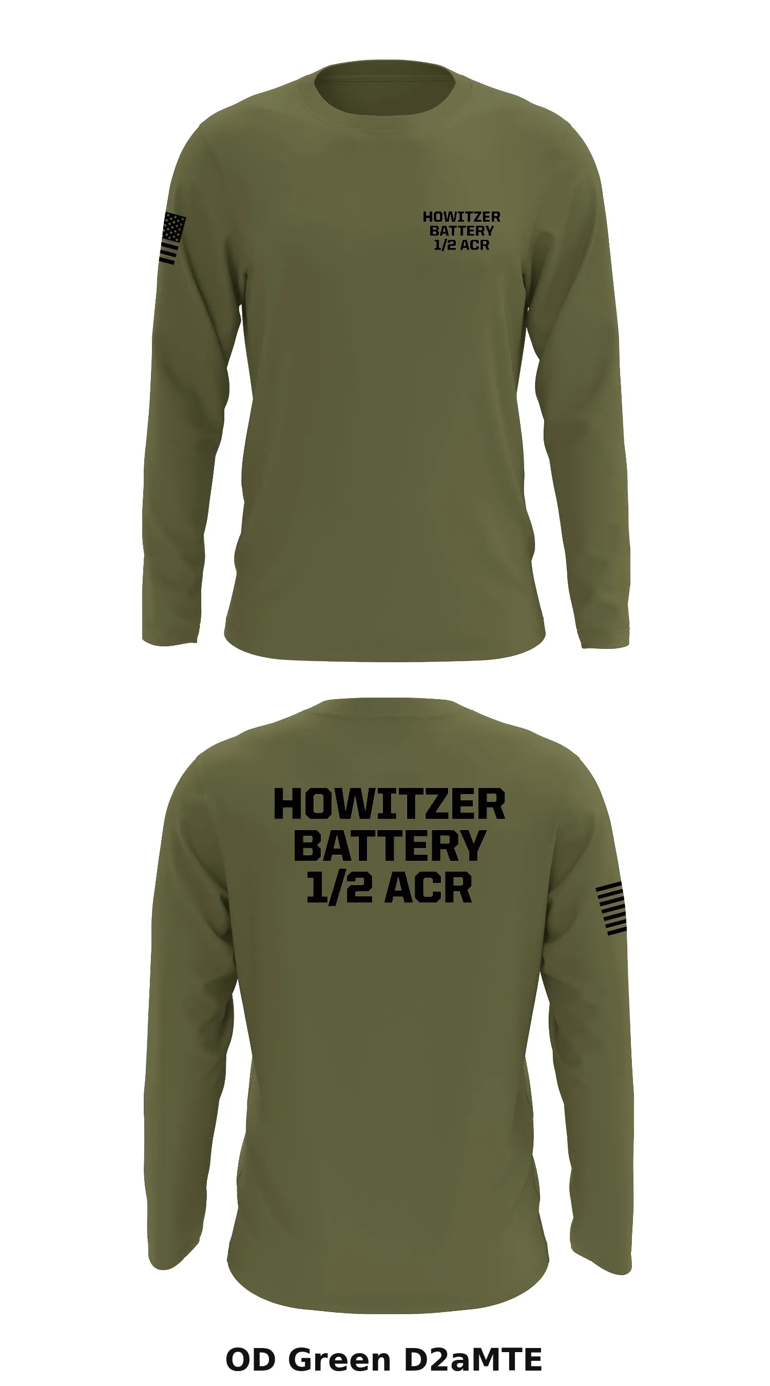 Howitzer Battery 1/2 ACR Store 1 Core Men's LS Performance Tee - D2aMTE