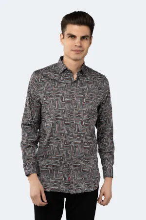 Interval Daggers of Black, White, Blue and Red Marks Shirt