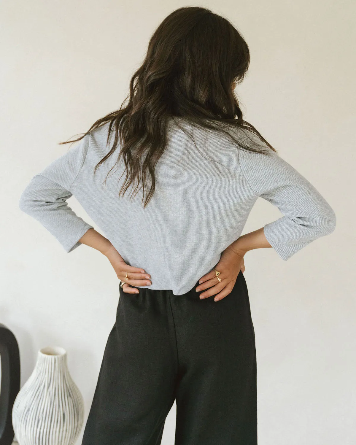 James Blouse | Waffle | Grey Mix