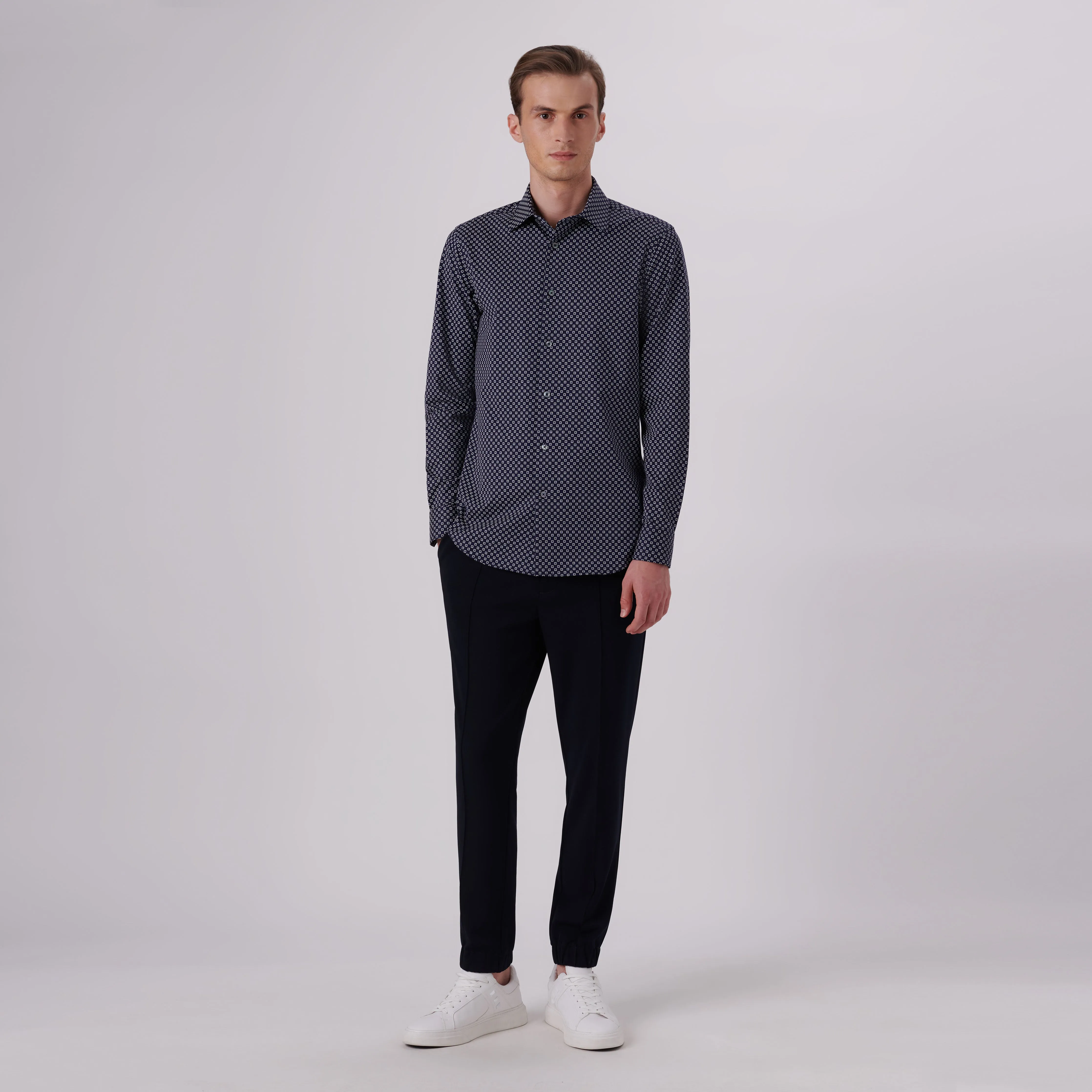 James Geometric Print OoohCotton Shirt