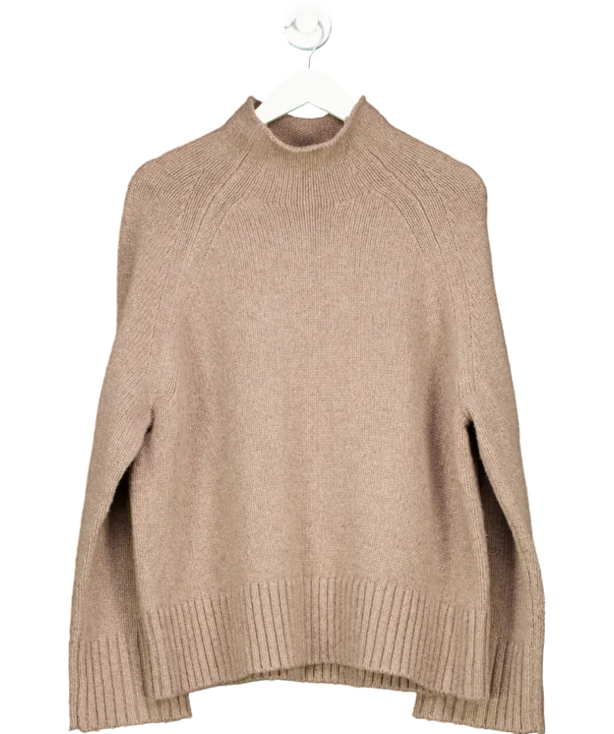 Jigsaw Brown Snowdon Wool Blend Jumper UK L