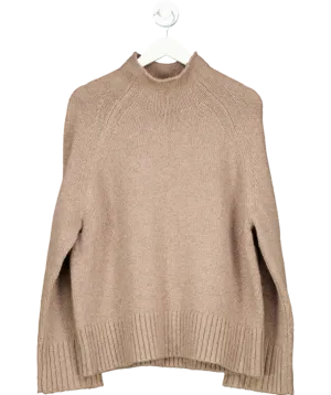 Jigsaw Brown Snowdon Wool Blend Jumper UK L