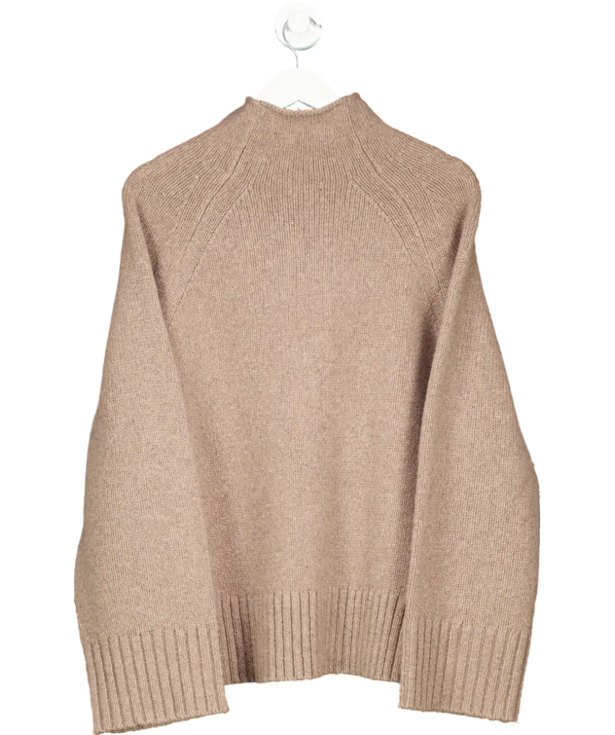 Jigsaw Brown Snowdon Wool Blend Jumper UK L
