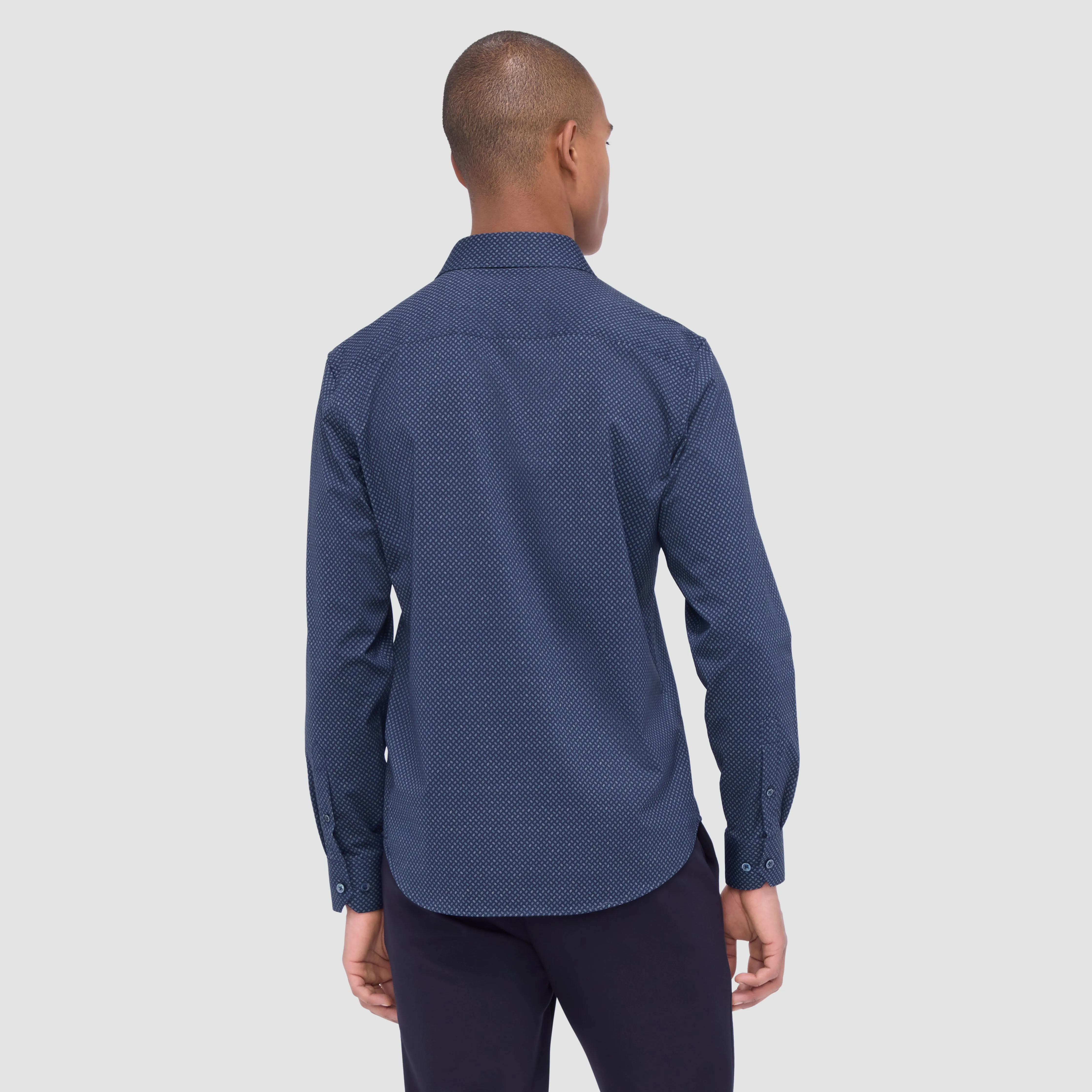Jimmy Double Sided Geometric/Solid OoohCotton Shirt