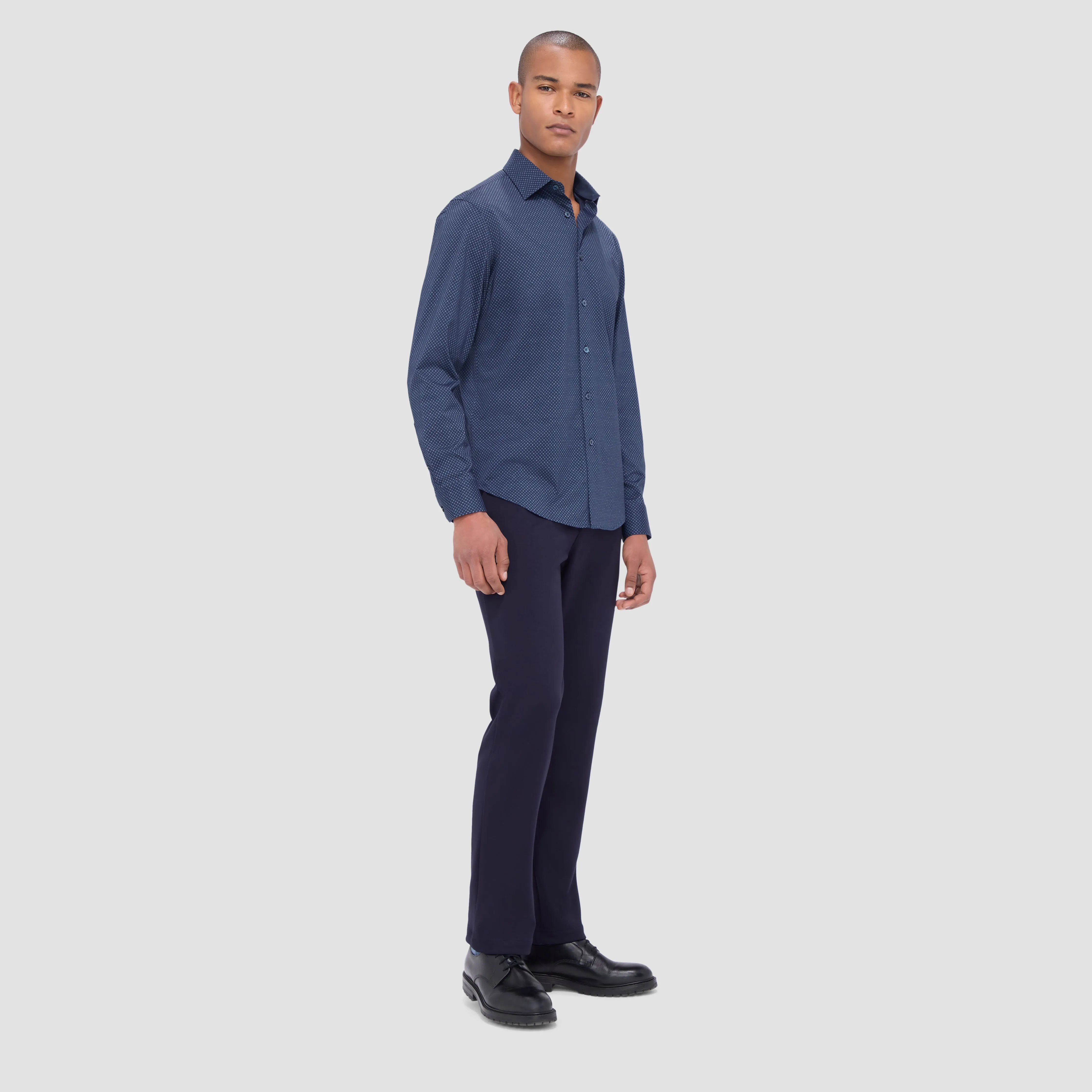 Jimmy Double Sided Geometric/Solid OoohCotton Shirt