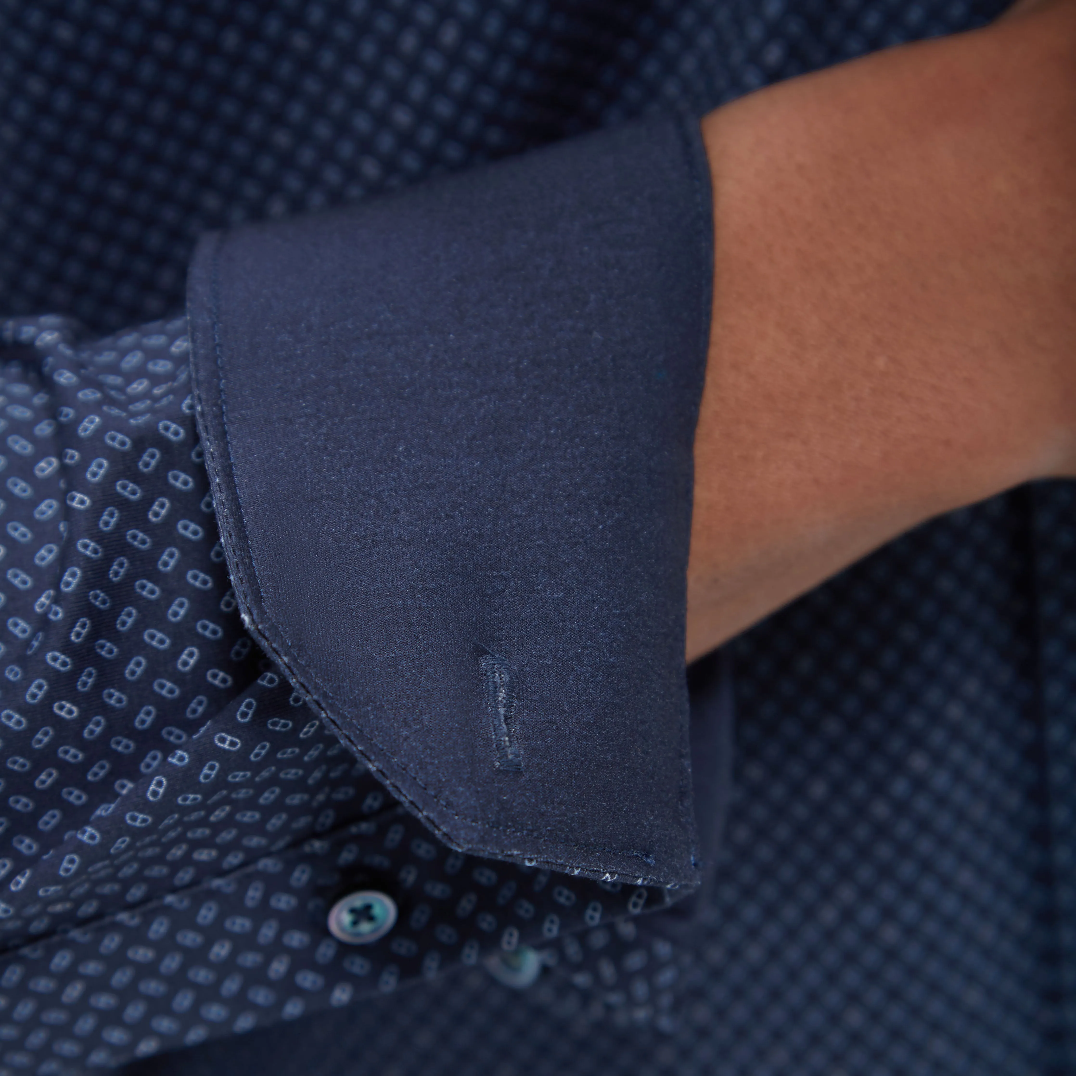 Jimmy Double Sided Geometric/Solid OoohCotton Shirt
