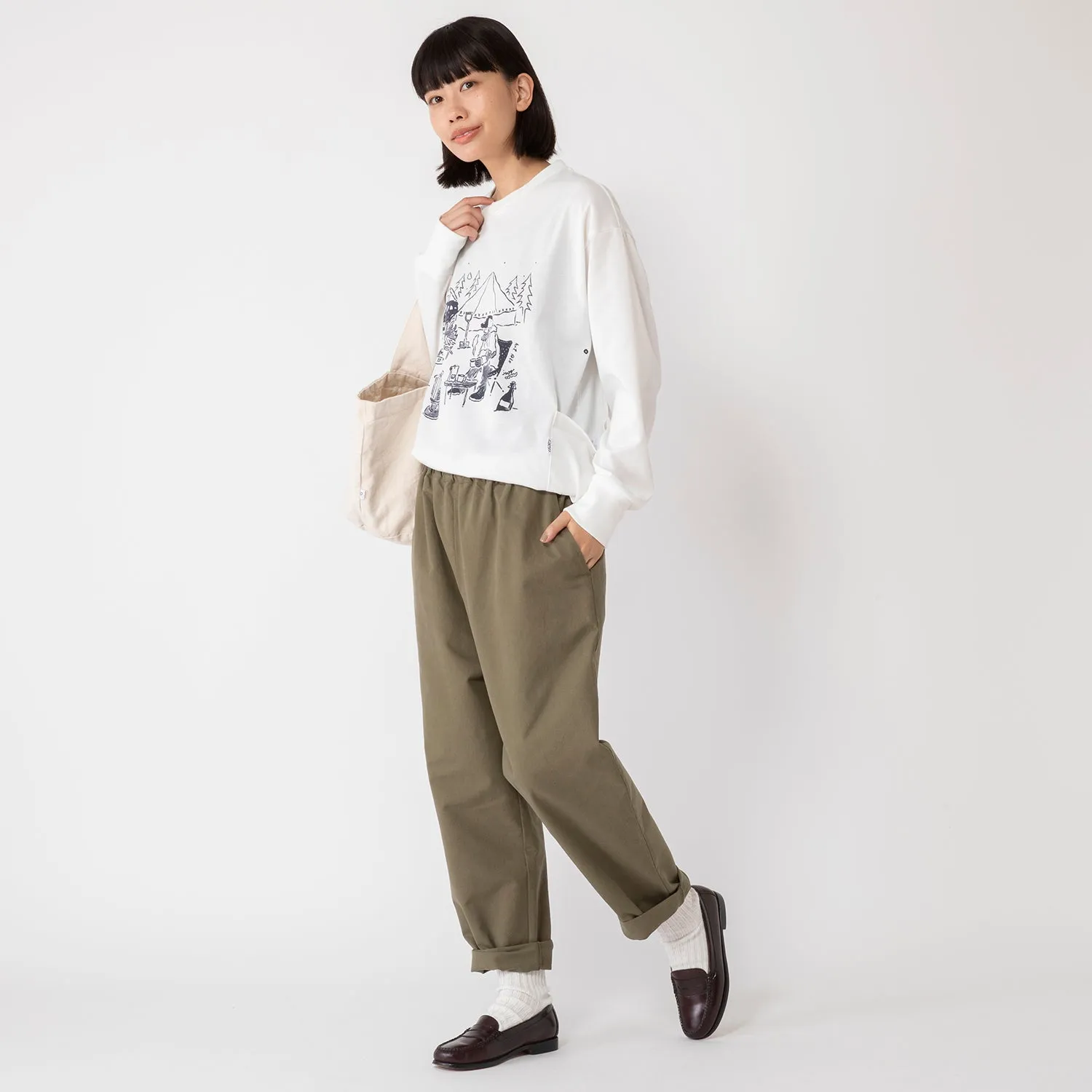 JRD by JARLD | ジェイアールディー バイ ジャールド　ドロップショルダーロンT JRD x Hitohisa Isogai コラボT＜SOLO CAMPER＞ QUICK DRY SOLO CAMPER T-SHIRTS