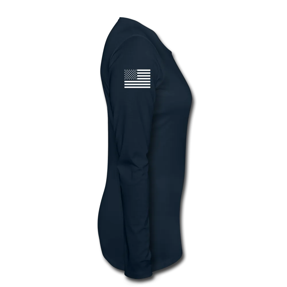 Kelly RN Nurse Flag - RN Sleeve, American Flag Sleeve Women's Premium Long Sleeve T-Shirt