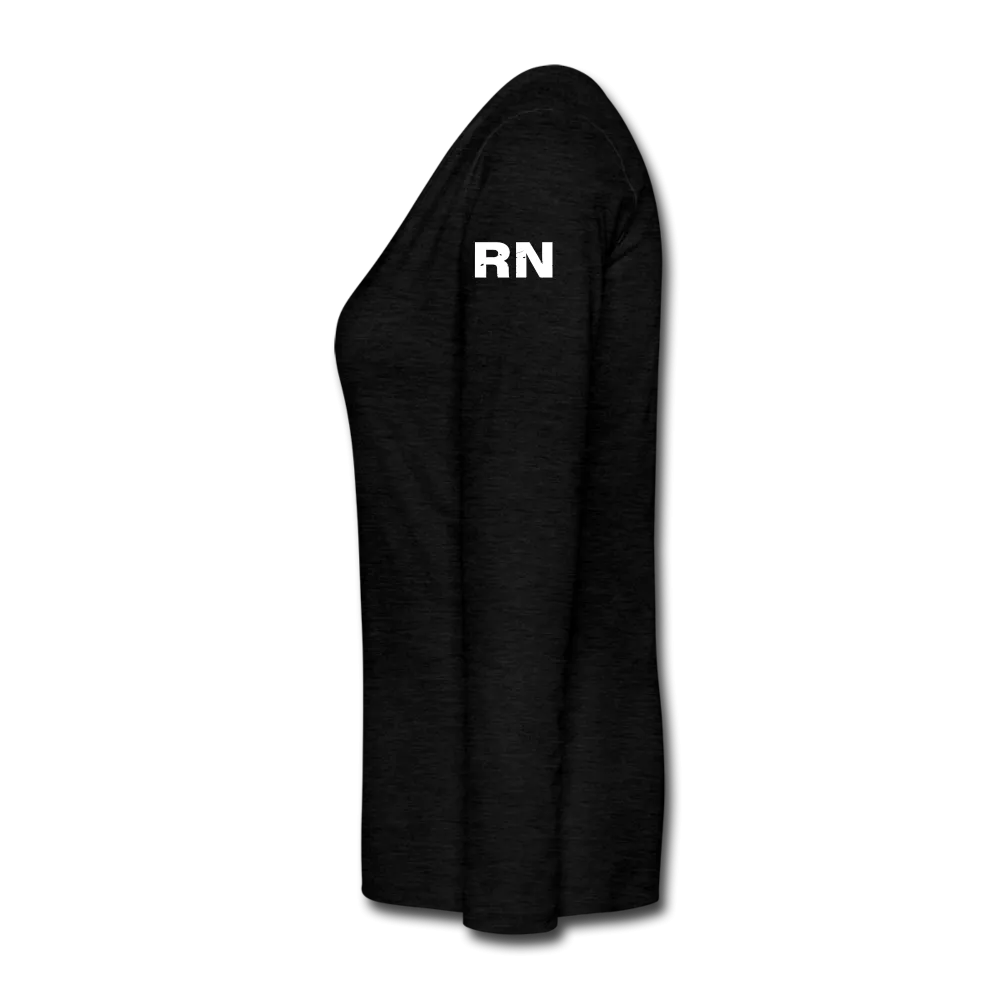 Kelly RN Nurse Flag - RN Sleeve, American Flag Sleeve Women's Premium Long Sleeve T-Shirt