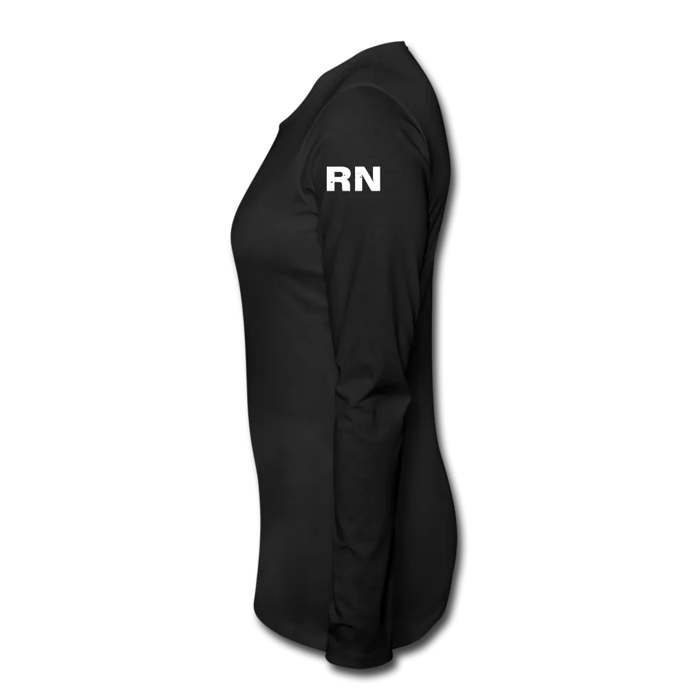 Kelly RN Nurse Flag - RN Sleeve, American Flag Sleeve Women's Premium Long Sleeve T-Shirt