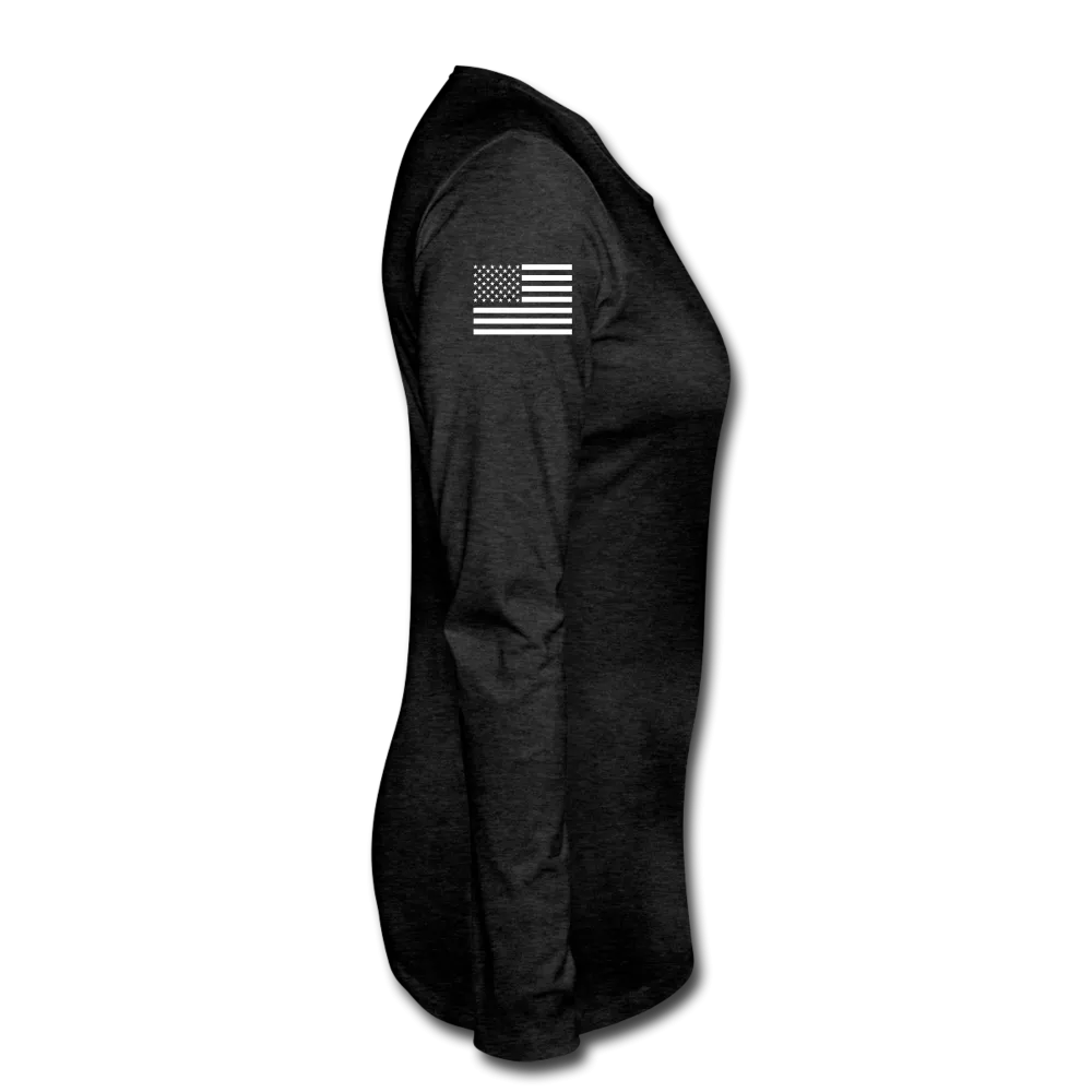Kelly RN Nurse Flag - RN Sleeve, American Flag Sleeve Women's Premium Long Sleeve T-Shirt