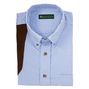 Kevin's Mini Blue Performance Tattersall Right Hand Long Sleeve Shooting Shirt