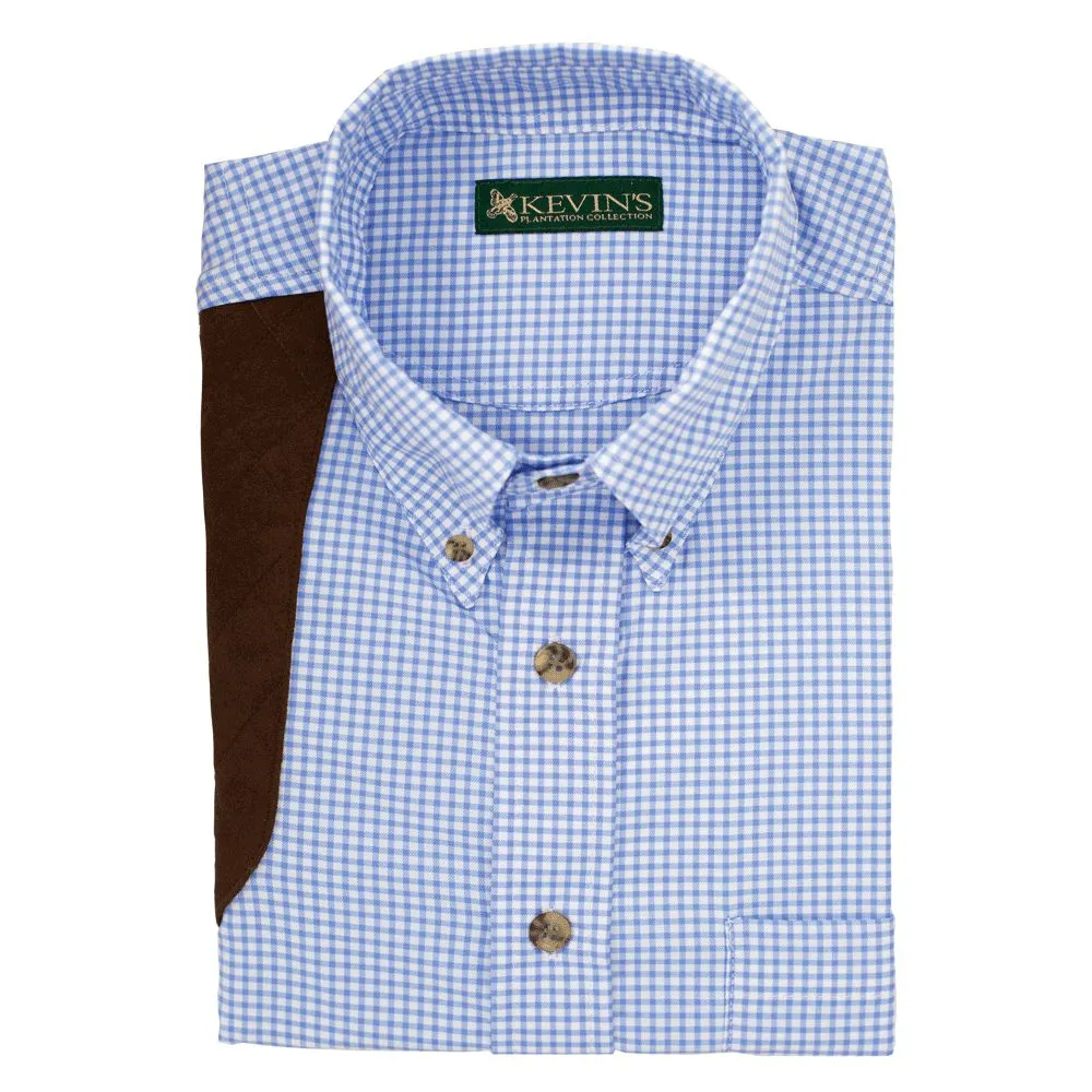 Kevin's Mini Blue Performance Tattersall Right Hand Long Sleeve Shooting Shirt