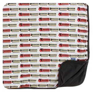 KicKee Pants Natural Indian Train Toddler Blanket