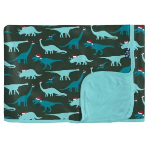 KicKee Pants Santa Dinos Toddler Blanket