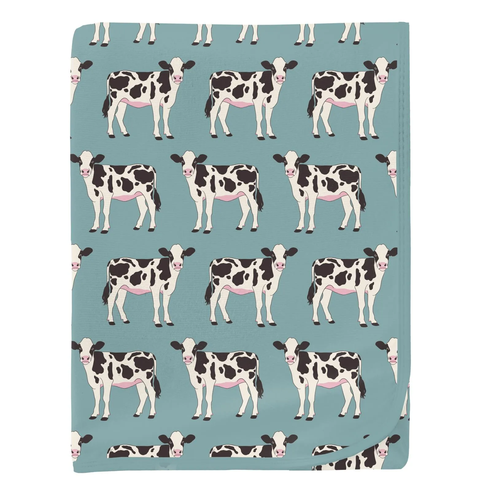 Kickee Pants Swaddling Blanket- Jade Cows